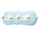 Turquoise Cream Double Loop Ceramic Iron Wooden Hooks